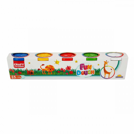 Jucarii 3-5 ani - CRAFY-Set 5 culori plastilina