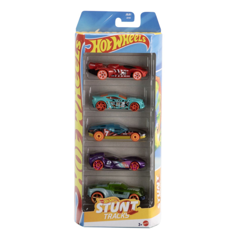 Oktató játékok - Set 5 Masini Hot Wheels Stunt Tracks