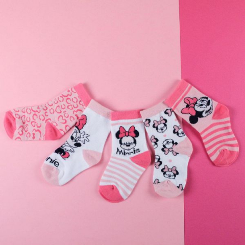 Set 5 perechi sosete Minnie Mouse, marimea 17/18 [8]