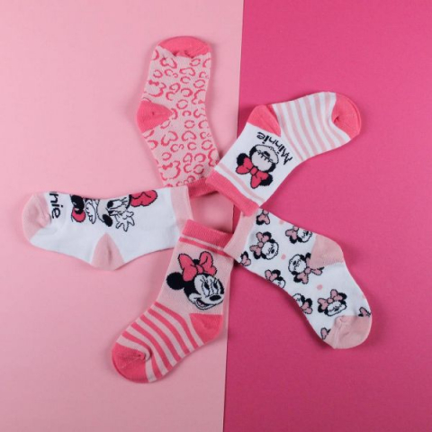 Set 5 perechi sosete Minnie Mouse, marimea 19/20 [9]