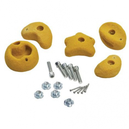 Accesorii locuri de joaca - KBT-Set 5 pietre de catarat escalada mici, galbene, KBT