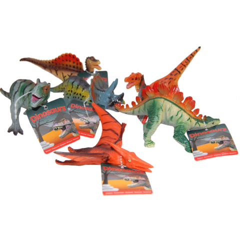 UP Int'l-Set 6 figurine dinozauri din cauciuc, diverse modele, 13 - 17 cm [1]
