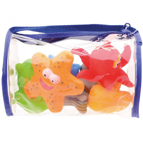 Set 6 jucarii pentru baie in husa albastra [1]