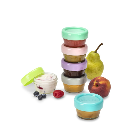 Set 6 Recipiente Sticla Pentru Hrana Bebe, Melii, 59 Ml [12]