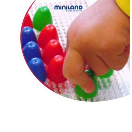 Miniland Set 6 tablite transparente pentru mozaic [3]