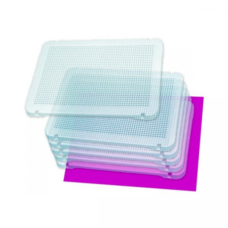 Játékok 6 éves kortól - Miniland Set 6 tablite transparente pentru mozaic