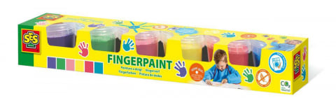 Jucarii educative - SES Creative-Set Acuarele De Pictat Cu Degetul 6 Culori