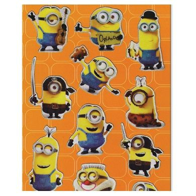 Paper Projects-Set autocolante reutilizabile Minions, 110x245 mm [1]