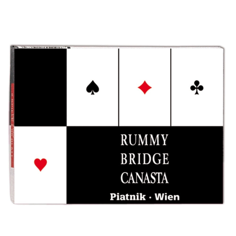 Jucarii educative - Piatnik-Set carti de joc Rummy, Bridge, Canasta, 2 pachete - Piatnik