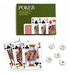 Jucarii educative - Piatnik-Set carti de joc si zaruri Poker - Piatnik