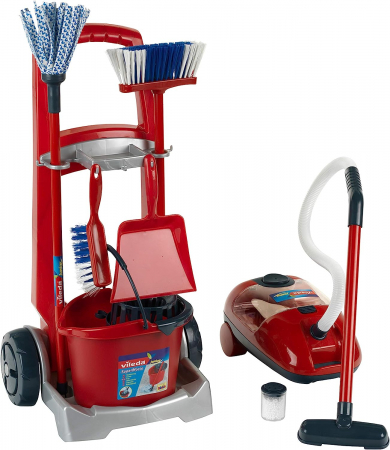 Minden játék - Klein-Set-carucior-pentru-menaj-si-aspirator-Vileda