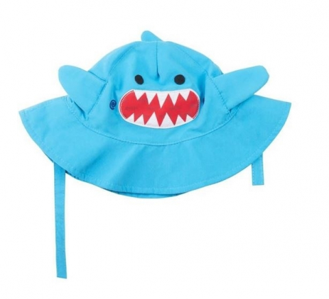 Zoocchini-Set Chilotel De Baie Si Palarie, Marimea L, UPF 50+, Zoocchini, Shark [3]