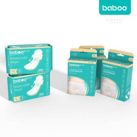 BABOO-Set Chiloti Bumbac De Unica Folosinta Baboo - 4 bucati, Marime M [3]
