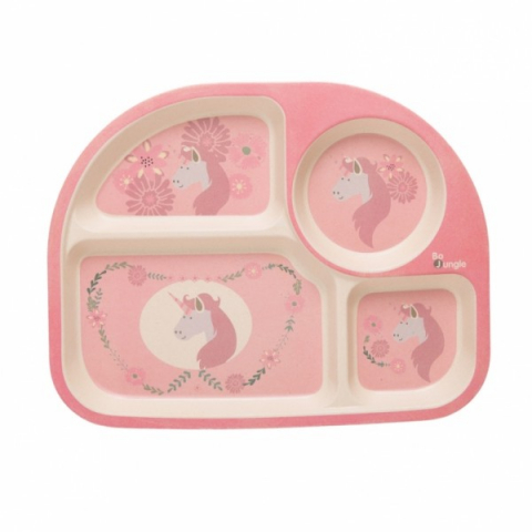Accesorii hranire - Set cina pentru bebelusi Unicorn Roz