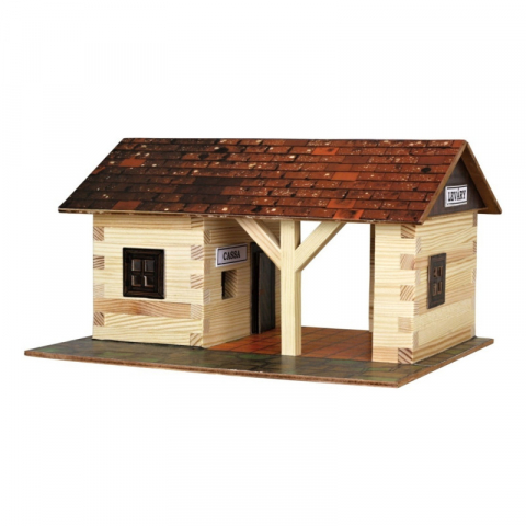 Set constructie arhitectura Gara mica, 115 piese din lemn, Walachia [3]