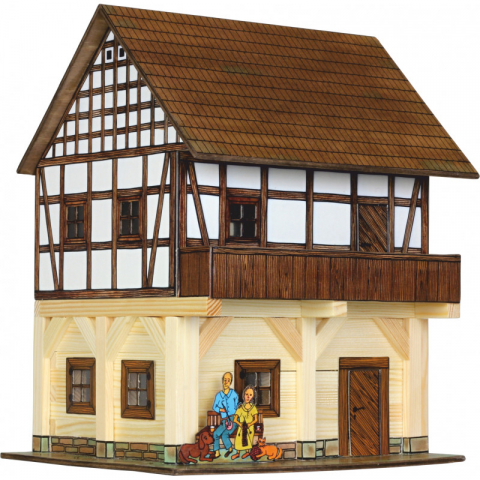 Set constructie arhitectura Granar cu grinzi, 115 piese din lemn, Walachia [2]