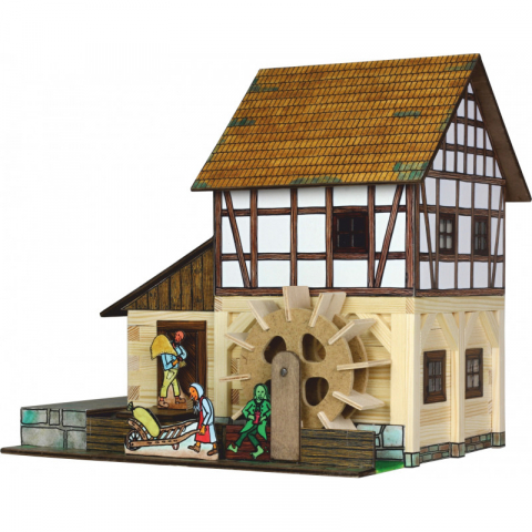 Walachia-Set constructie arhitectura Moara de apa cu grinzi, 172 piese din lemn, Walachia [3]