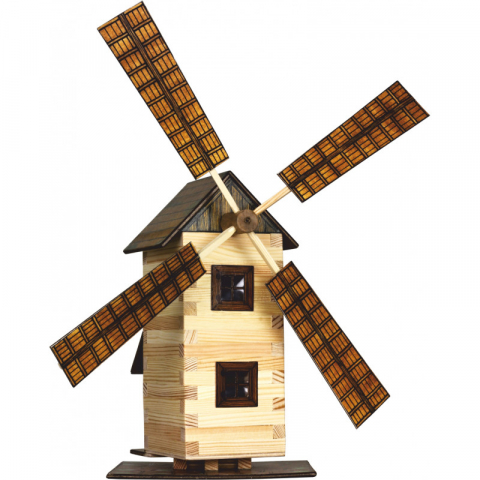 Set constructie arhitectura Moara de vant, 137 piese din lemn, Walachia [1]