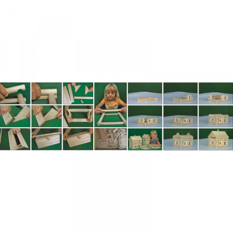 Walachia-Set constructie arhitectura Vario Massive, 209 piese mari din lemn, Walachia [2]
