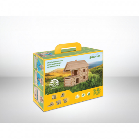 Set constructie arhitectura Vario Massive Mini, 91 piese mari din lemn, Walachia [1]