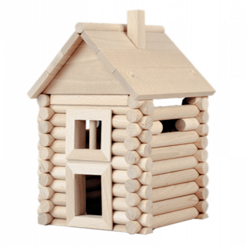 Játékok 9-12 éveseknek - Set constructie arhitectura Vario Massive Mini, 91 piese mari din lemn, Walachia