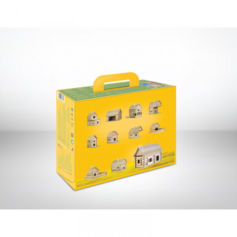 Set constructie arhitectura Vario Massive Mini, 91 piese mari din lemn, Walachia [2]