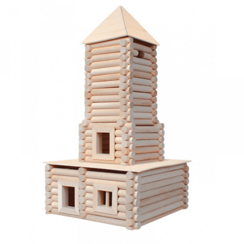 Set constructie arhitectura Vario XL, 184 piese din lemn, Walachia [16]