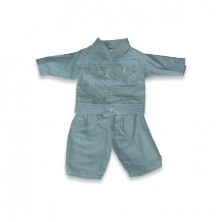 Jucarii sub 50 RON - Miniland Set costum jeans pentru papusi Miniland 38-42 cm