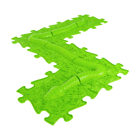 Érzékelést fejlesztő játékok - Set covorase ortopedice senzoriale puzzle Sarpe lime B Muffik