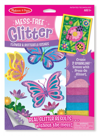 Játékok 4 éves kortól - Melissa & Doug Set creatie cu sclipici Fluturi si flori Melissa and Doug