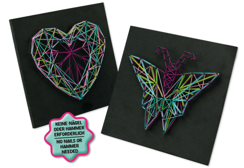 Jucarii educative - Lena-Set creatie cu snururi Lena, fluture si inima, 8 ani+