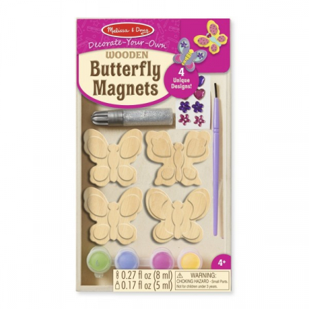 Ajándékok 7 éves gyerekeknek - Melissa & Doug Set creatie Fluturasi din lemn magnetici
