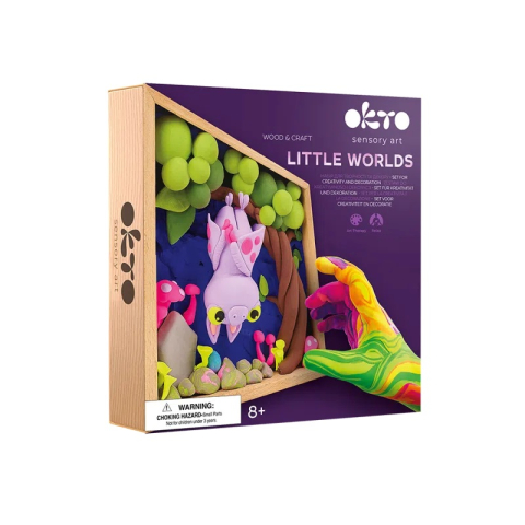 Akciók - Set creatie Wood & Craft - Little Worlds, 21*21cm - Bat