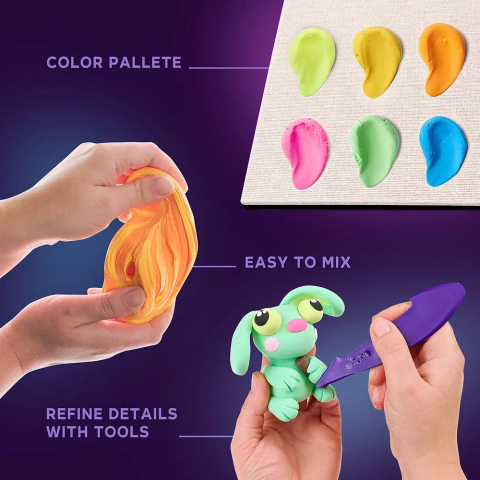 Set creatie Wood & Craft - Little Worlds, 21*21cm - Bunny Moon [4]