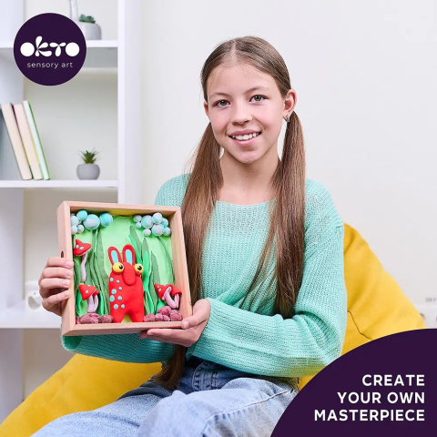 Okto-Set creatie Wood & Craft - Little Worlds, 21*21cm - Mommy Troll [5]