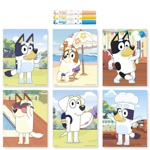 Jucarii +4 Ani - Set-creativ-Arta-cu-puncte-Bluey-Totum