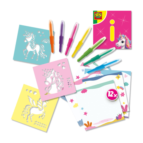 Set Creativ Carioci Cu Aerograf - Unicorni [1]
