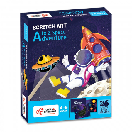 Jucarii sub 50 RON - Chalk and Chuckles Set creativ de razuit - Aventuri in spatiu