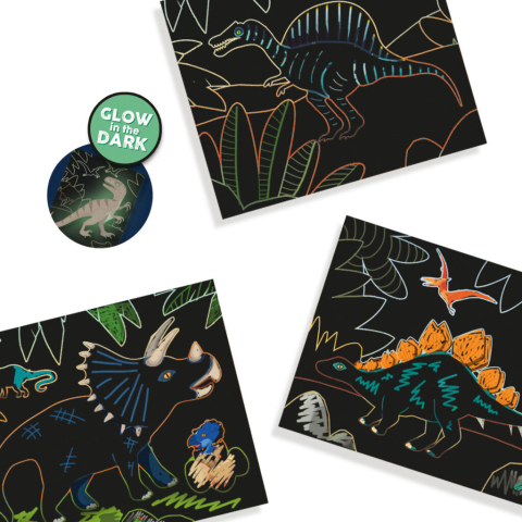 Set Creativ De Razuit - Dinozauri Care Stralucesc In Intuneric [4]