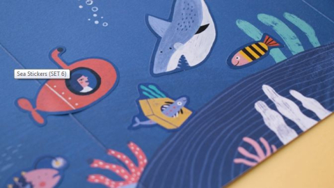 Londji-Set cu abtibilduri repozitionabile La mare, Londji [7]