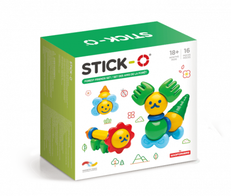 Oktató játékok és játékok - Clics-toys-Set-cu-magneti-Stick-O-Prieteni-din-natura