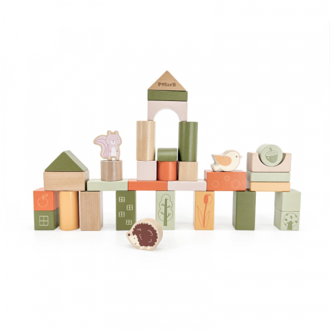 Set cuburi din lemn 50 buc - Padure, Viga [3]