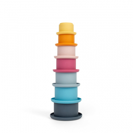 Kísérleti készletek gyerekeknek - BIGJIGS Toys-Set cupe de stivuit din silicon