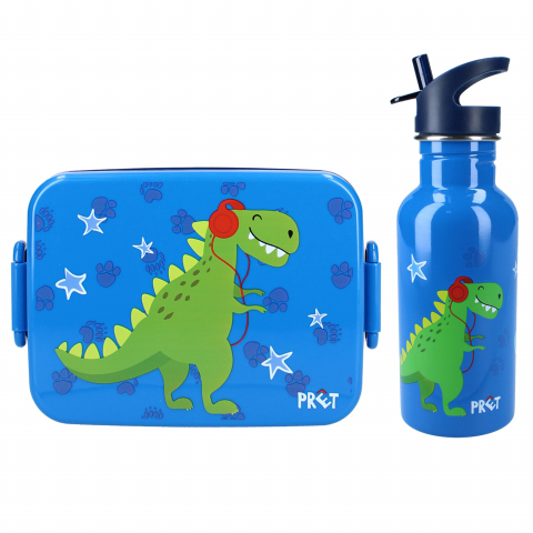 Jucarii 3-5 ani - Vadobag-Set cutie alimente 16x13x5 cm si bidon inox 500 ml Prêt blue
