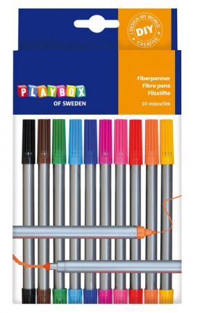 Jocuri si Jucarii Educative - Playbox Set de 10 carioci cu doua capete