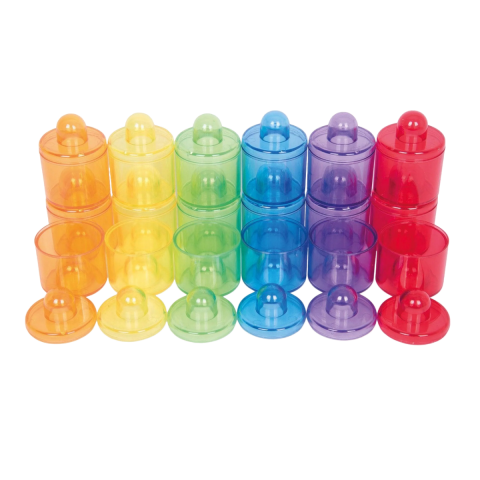 Cadouri copii - Set-de-18-cutiute-colorate-cu-capac,-translucide,-pentru-activitati-senzoriale-TickiT
