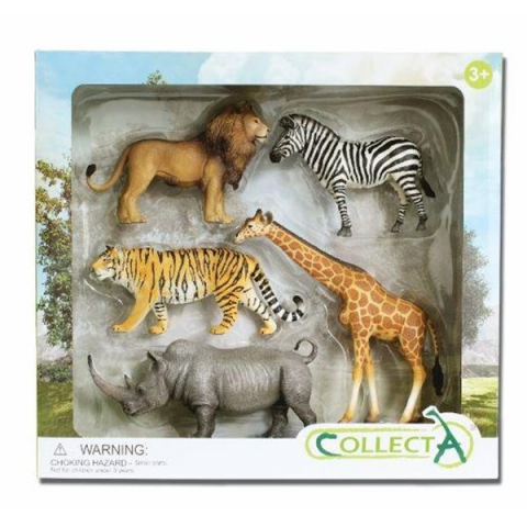 Figurine - Set de 5 figurine pictate manual Animale din Savana Africana