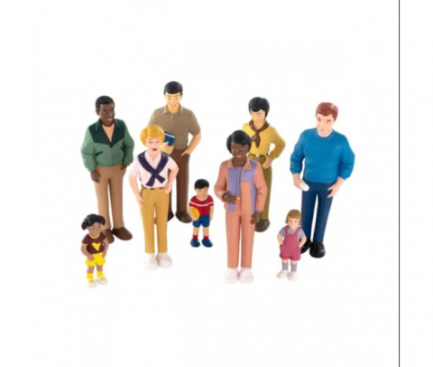 Miniland-Set de 9 figurine Familia - diversitate si integrare etnica, cu rol didactic [1]