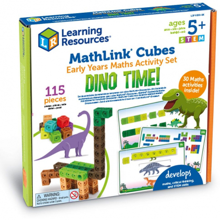 Seturi Numberblocks - Learning Resources-Set de activitati MathLink Cubes pentru incepatori - Dinozauri