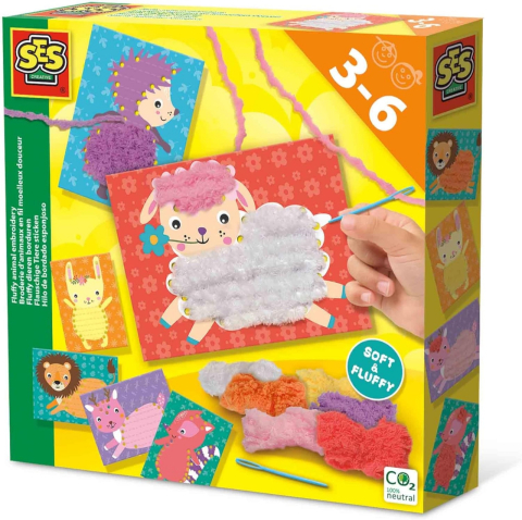 Oktató játékok - Set De Broderie Animale Pufoase